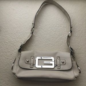 Cream leather Guess bag